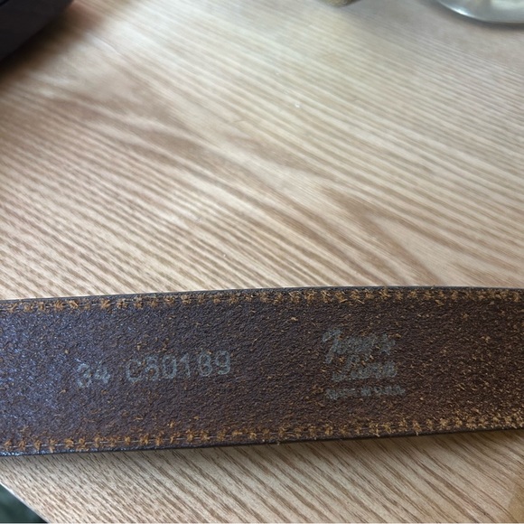 Tony Lama Navajo Spirit Belt Tooled Leather Western USA Brown Women's Size 34 - Picture 6 of 7